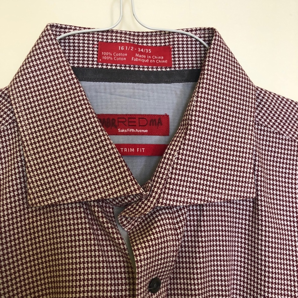Dark red dress shirt